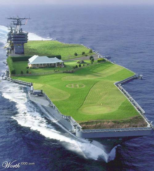 floating golf course