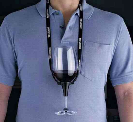 wine glass neck holder