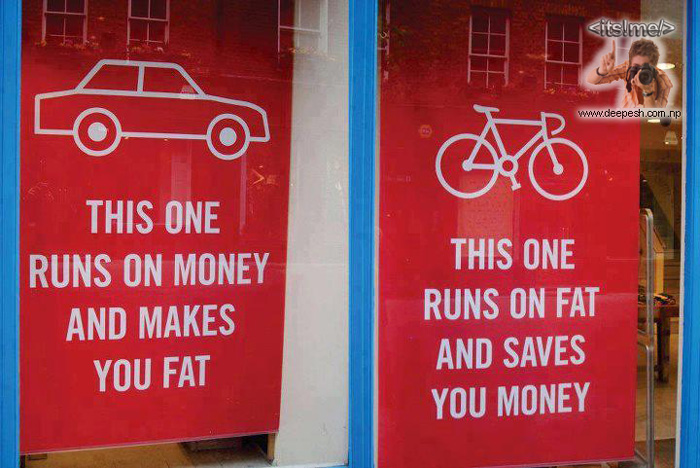 Car vs bicycle