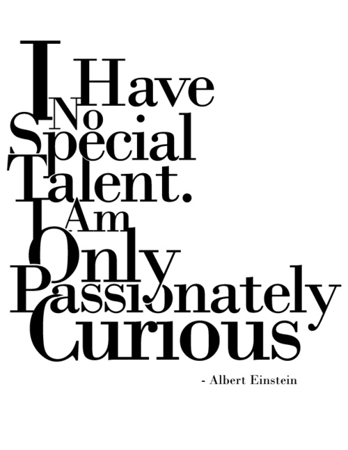 My special talent is... curiosity