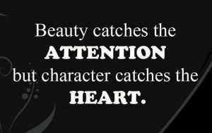 Character catches the heart